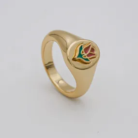 Tulip Signet Ring