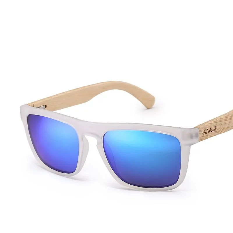 West Louis™ Designer Natural Bamboo Polarized Men Shades Sunglasses